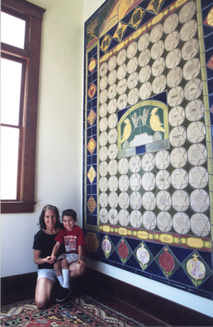 The artist and son at Stone Avenue Temple